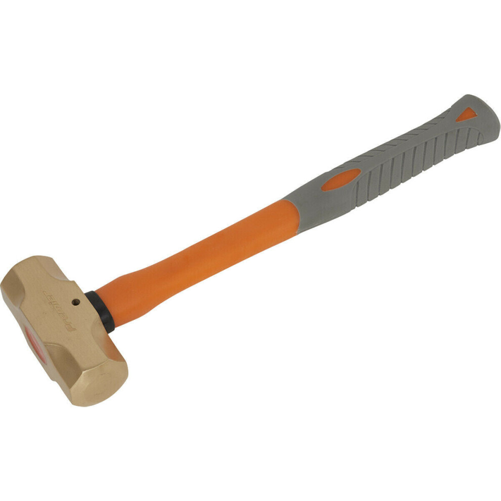 Loops 2.2Lb Sledge Hammer - Non-Sparking - Fibre Glass Shaft - Shock Absorbing Grip