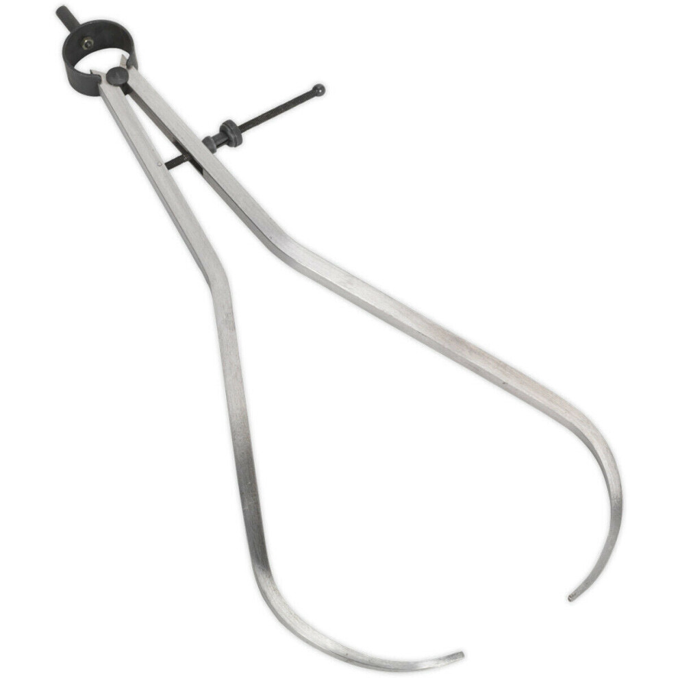 300Mm External Spring Caliper - Adjusting Washer & Nut - Brushed Metal Finish 5056524255896