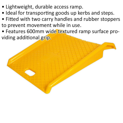 Loops Lightweight Portable Access Ramp - 600mm Width - Textured Surface - 450kg Limit 1