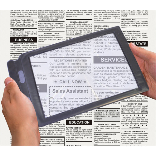 Reading Sheet Magnifier - 2x Magnification - Lightweight Large Reading Aid 1
