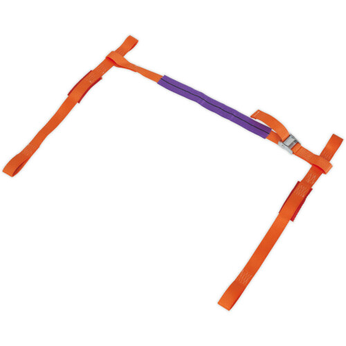 Loops 35mm Motorcycle Handlebar Cam Buckle Tie Down Strap - 750mm Max Width - 700KG 2