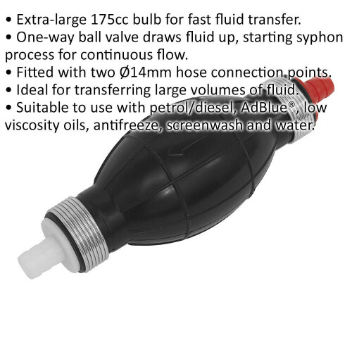 Loops Large Fast Flow Fluid Transfer Tool - One-Way Ball Valve - Continuous Flow 1