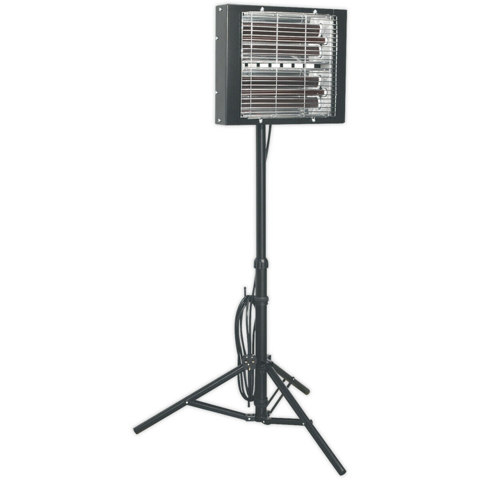 3000W Infrared Quartz Patio Heater - High Efficiency - Telescopic Floor Stand