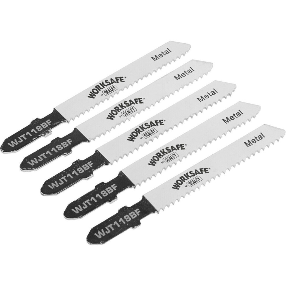 5 Pack 55Mm Bi-Metal Jigsaw Blade - 12 Tpi - Wavy Set Teeth - Metal Saw Blade 5056581948564