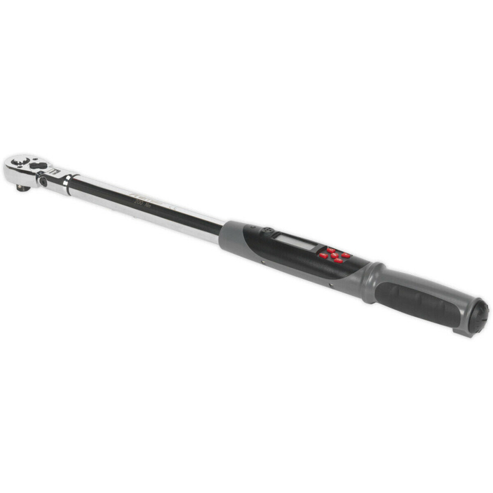 20 to 200Nm Digital Torque Wrench & Flexible Head - 1/2" Square Drive PREMIUM