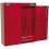 Loops 750 x 225 x 890 Wall Mounted 2 Drawer Tool Cabinet - RED - Lockable Storage Unit 4