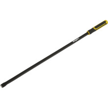 900mm Heavy Duty Straight Pry Bar with Hammer Caps - Hardened Steel - Soft Grip