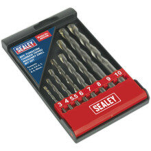 8 Piece Tungsten Carbide Tipped Masonry Drill Bit Set - 3 to 10mm - Flute Shank