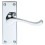 Loops Door Handle & Latch Pack Chrome Victorian Scroll Lever Backplate 120 x 41mm 3