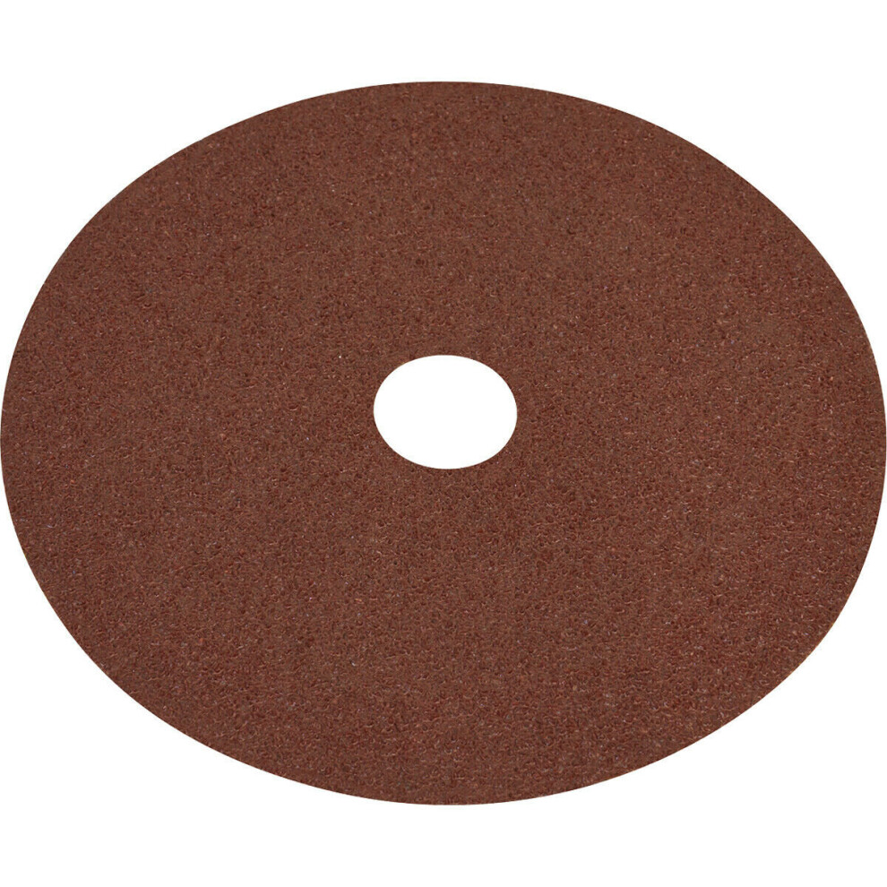 Loops 25 Pack 100Mm Fibre Backed Sanding Discs - 40 Grit Aluminium Oxide Round Sheet