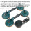 Loops 3 Piece Windscreen Handling Kit - 2 x Plastic Gripper Handles - Ratchet Tie Down 2