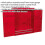 Loops 750 x 225 x 890 Wall Mounted 2 Drawer Tool Cabinet - RED - Lockable Storage Unit 2