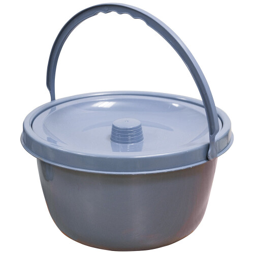 Grey Replacement Commode Bucket and Lid for ve00226 Folding Commode 1