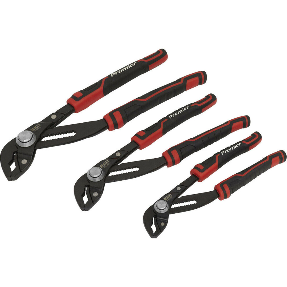 3 Piece Water Pump Pliers Set - 200mm 250mm 300mm Pliers - Quick Release