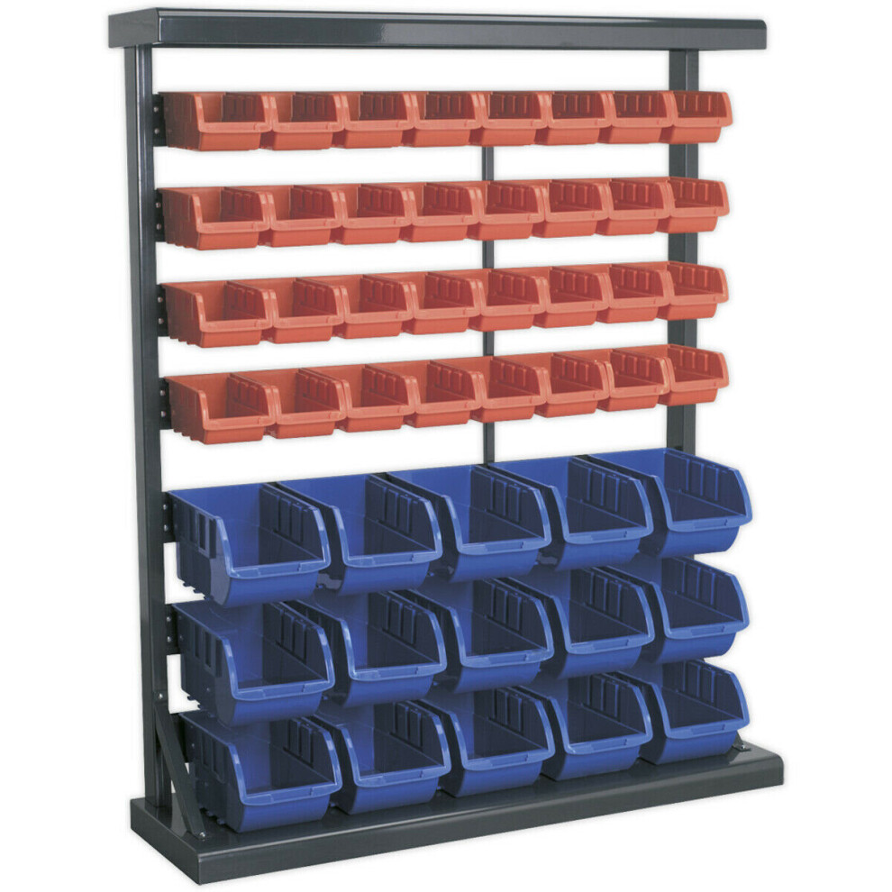 47 Tray / Bin Floor Standing Part Storage Rack - Garage & Warehouse Picking Unit