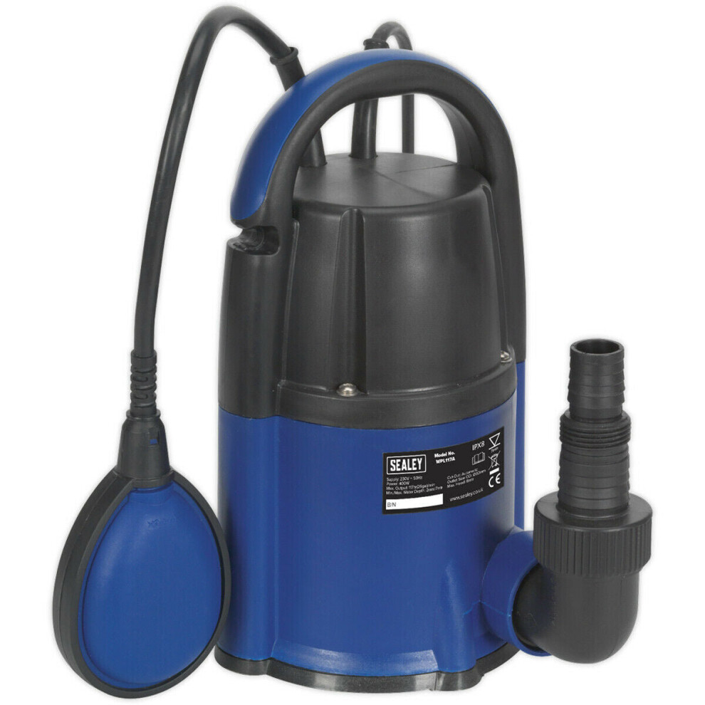 Low Level Submersible Water Pump - 117L/Min - Automatic Cut Out - 230V Supply