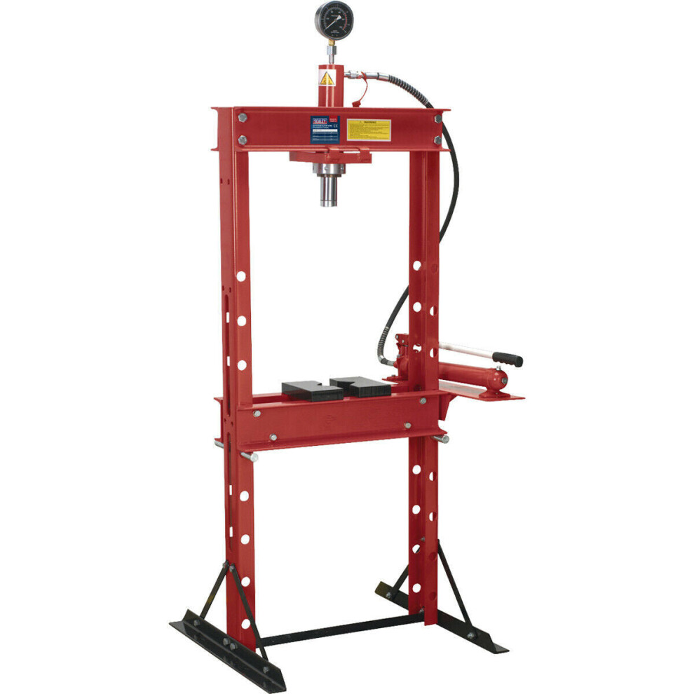 Loops 20 Tonne Hydraulic Press - Floor Type - Detachable Pump & Ram - Pressure Gauge