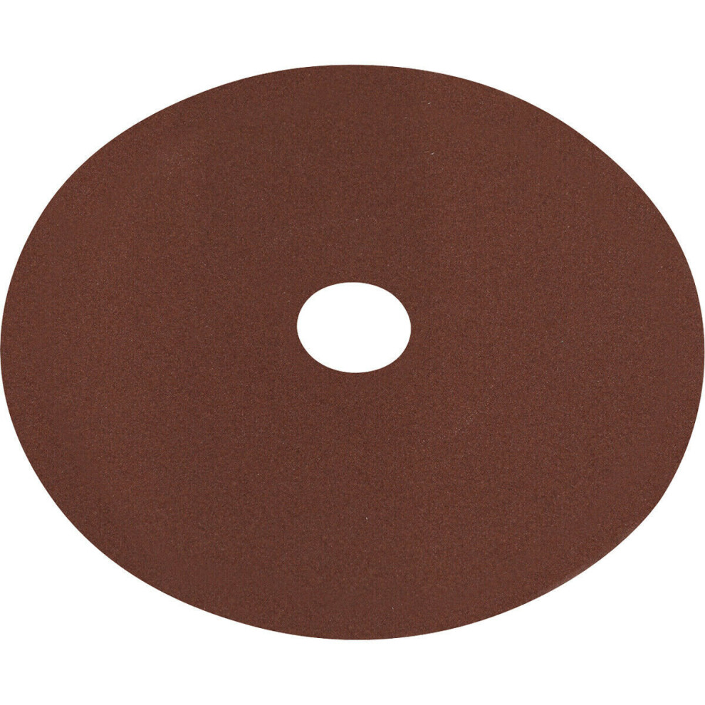 Loops 25 Pack 115Mm Fibre Backed Sanding Discs - 120 Grit Aluminium Oxide Round Sheet