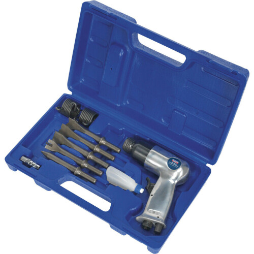 Loops Medium Stroke Air Hammer & Chisel Kit - 1/4" BSP - 32mm Stroke - Storage Case 2