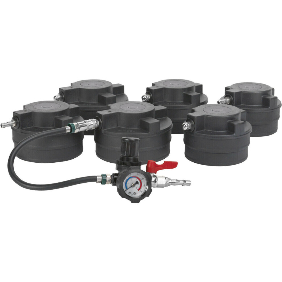 Turbo System Leakage Tester - 105Mm To 130Mm Adaptors - Pressure Gauge - Case 5056524270707