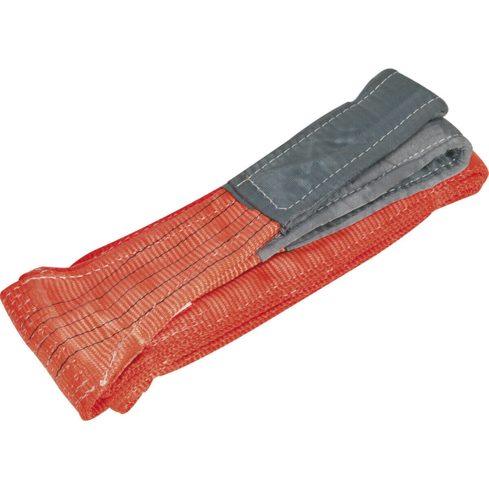 2 Metre Load Sling - 5 Tonne Capacity - High Strength Polyester - Lifting Strap 5056524286517