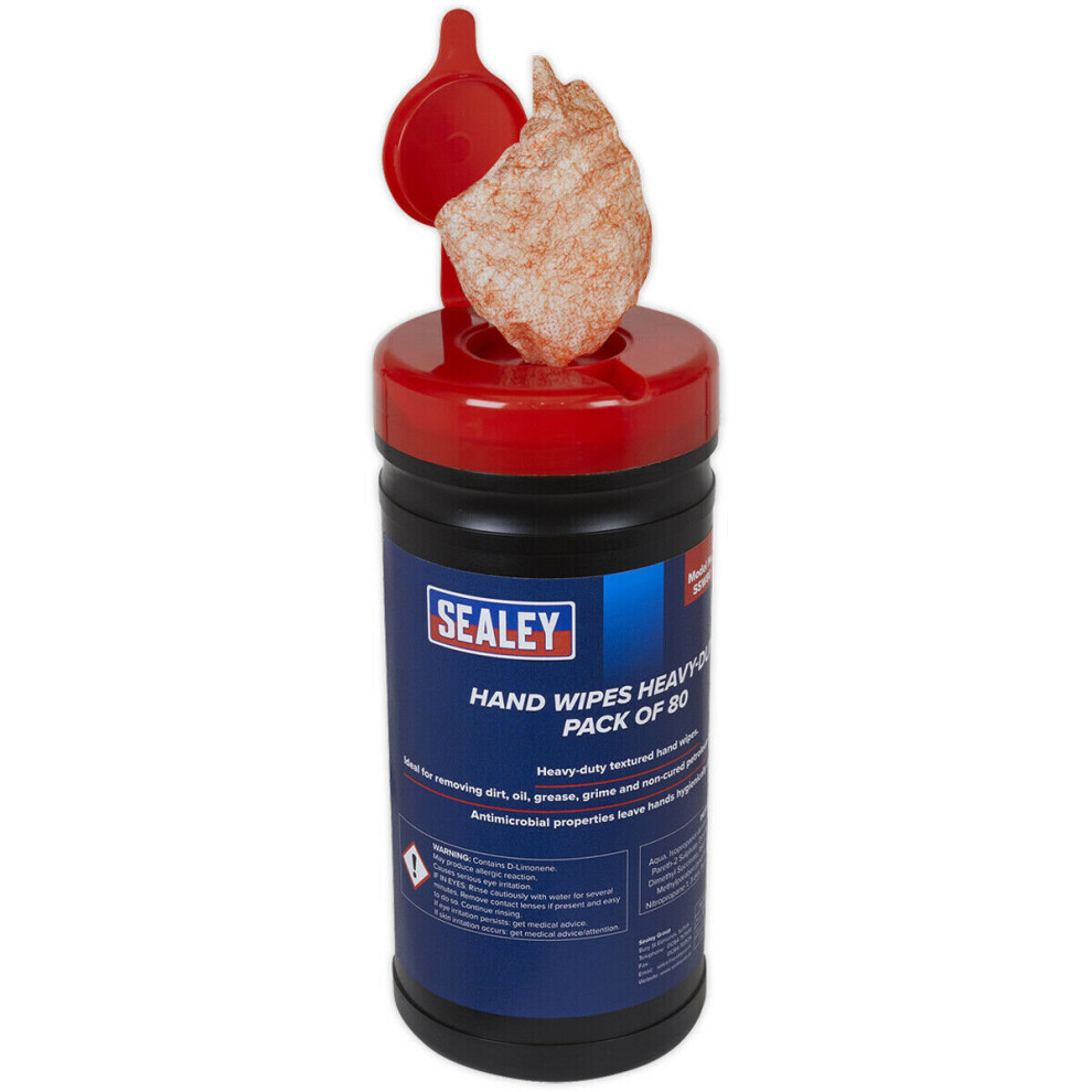Heavy Duty Hand Wipes - Contains 80 Textured Wipes - Removes Dirt Oil & Grease-image-OPC-P8WMFKY-NEW