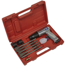 Long Stroke Air Hammer & Chisel Kit - 1/4" BSP - 67mm Stroke - Storage Case