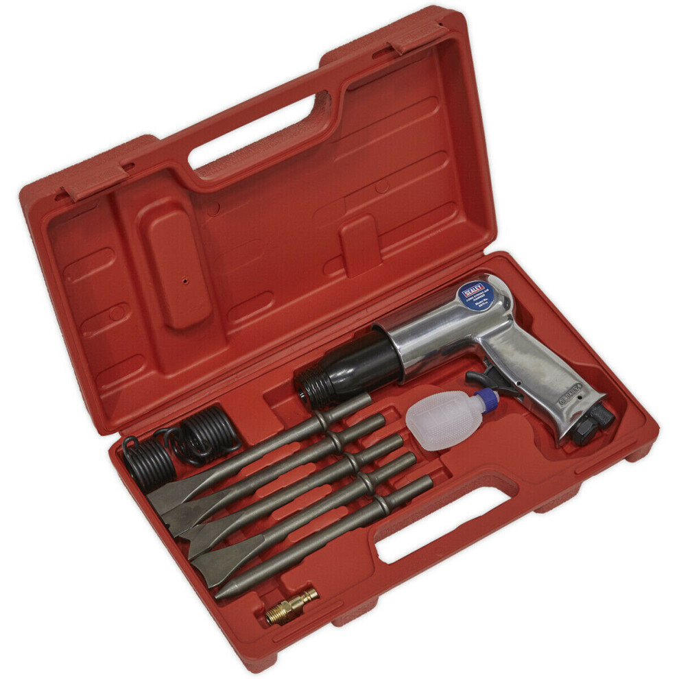 Long Stroke Air Hammer & Chisel Kit - 1/4" BSP - 67mm Stroke - Storage Case