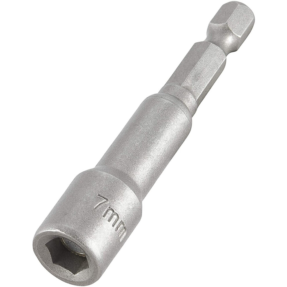 Trend SNAP/ND/7M 7mm Nut Driver with Integral Magnet to Hold securely. Ideal for Self Cutting Sheet Metal Fixings, Silver