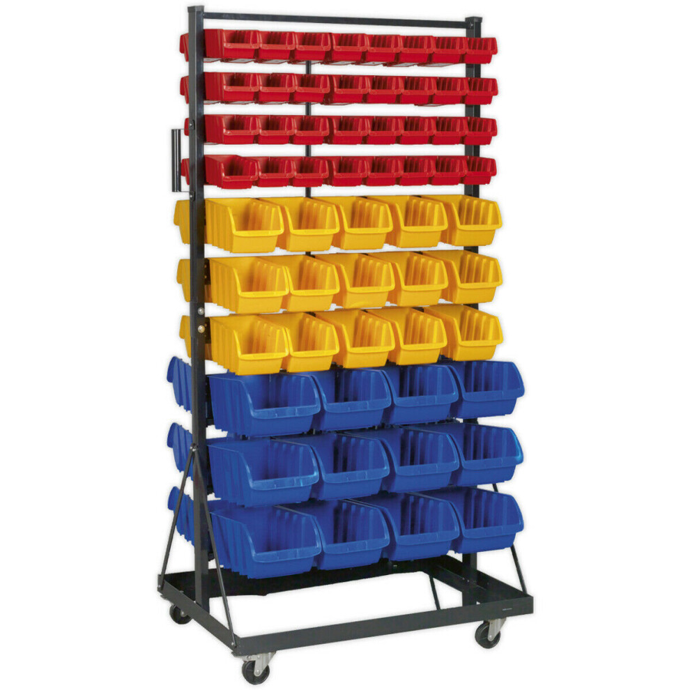 Loops 118 Tray / Bin Mobile Parts Storage Rack - Garage & Warehouse Parts Picking Unit