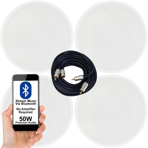 Loops Active Bluetooth 4x Ceiling Speaker Kit 50W Wireless HiFi Audio Streaming System 1