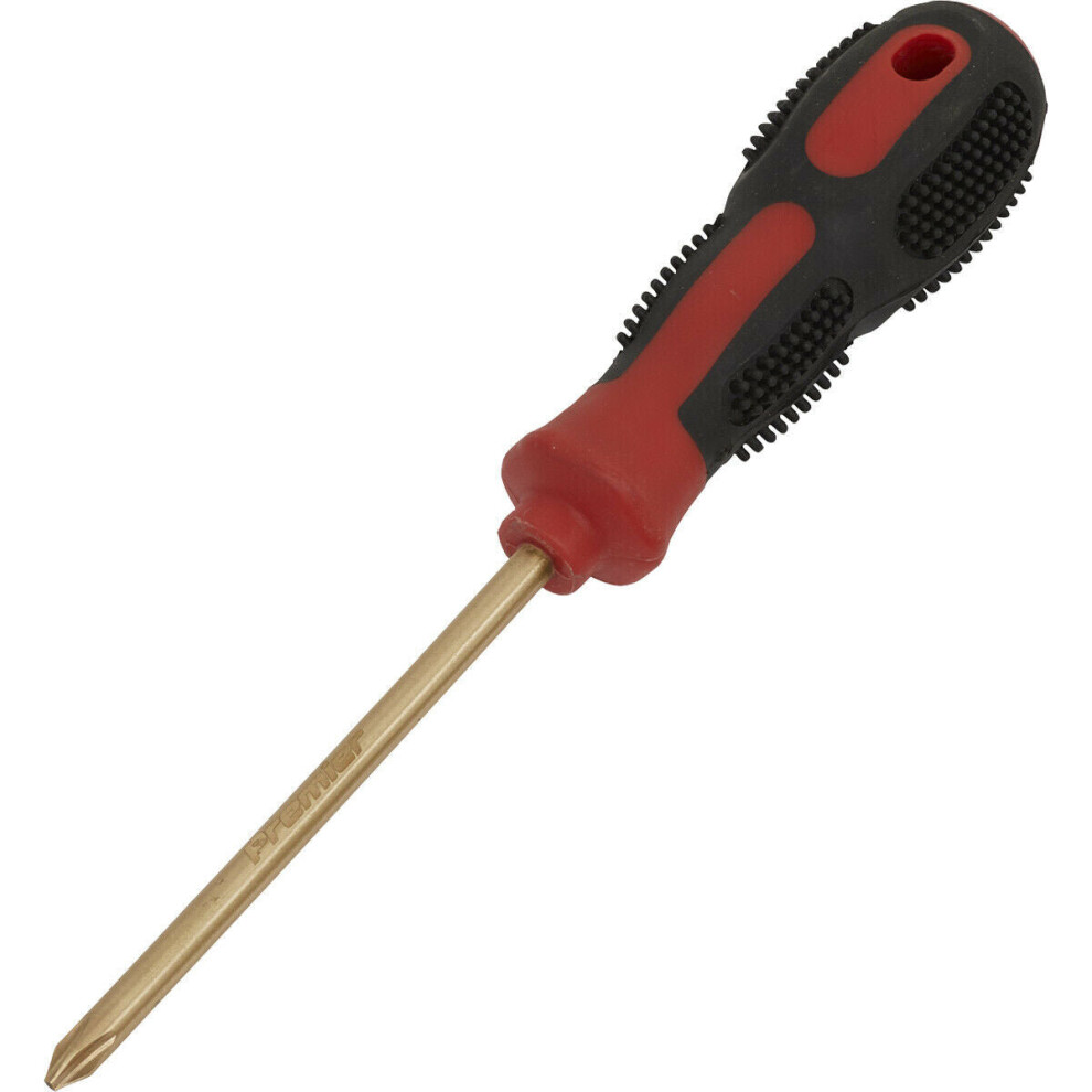 Non-Sparking Phillips Screwdriver - #2 X 100Mm - Soft Grip Handle - Die Forged 5056524291795