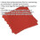 Loops 9 PACK Heavy Duty Floor Tile - PP Plastic - 400 x 400mm - Red Treadplate 2