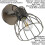 Loops Ceiling Spot Light & 2x Matching Wall Lights Industrial Rustic Metal Wire Shade 3