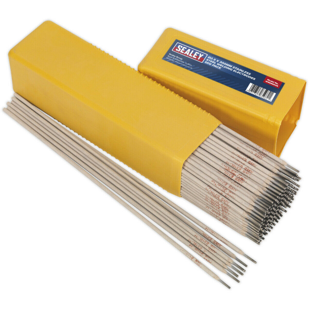 5kg PACK - Stainless Steel Welding Electrodes - 2.5 x 300mm - 70A Currents