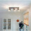 Loops Ceiling Spot Light & 2x Matching Wall Lights Industrial Rustic Metal Wire Shade 4