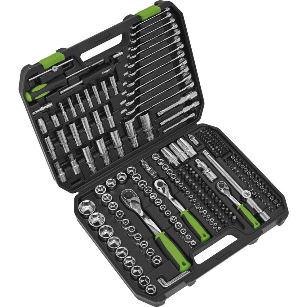 219pc PREMIUM Socket / Bit & Ratchet Handle Set - 1/4" 3/8" 1/2" Drive 6 Point