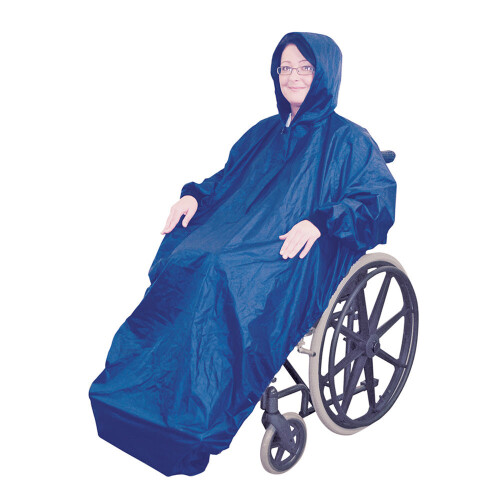 Loops Fleece Lined Wheelchair Mac with Sleeves - Waterproof Fabric - Machine Washable 2