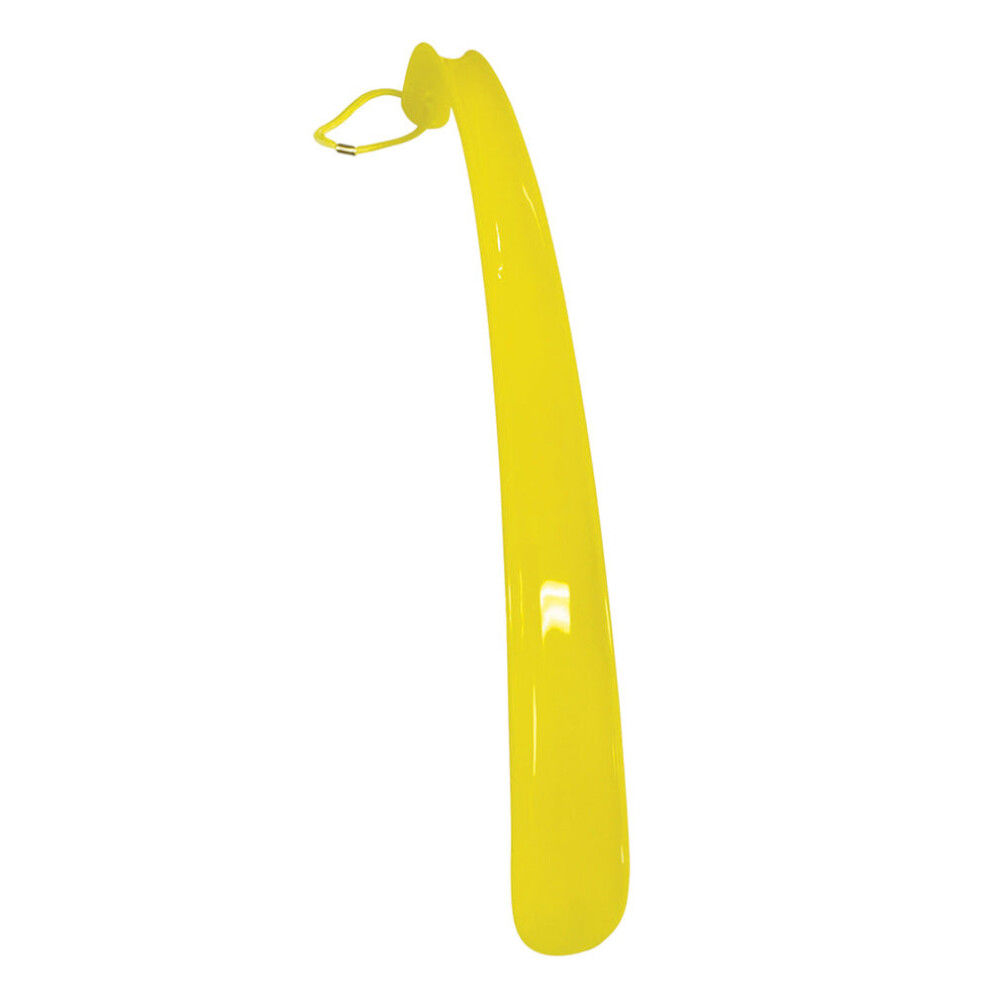 Loops Yellow Plastic Shoe Horn - 40Cm Long Shoe Remover Tool - Handheld Disability Aid
