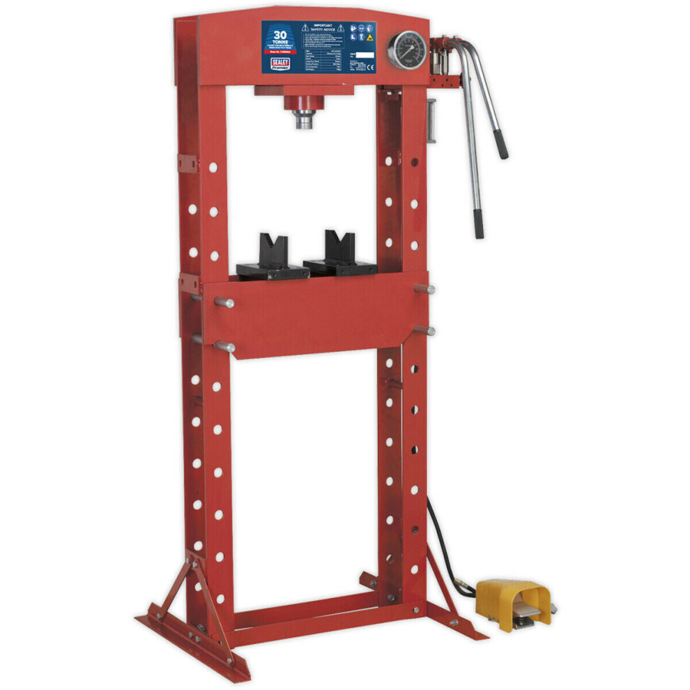 Loops 30 Tonne Floor Type Air Hydraulic Press - Sliding Ram Assembly - Foot Pedal