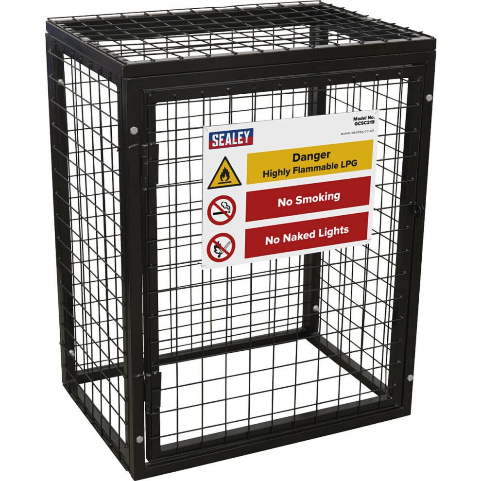 Gas Cylinder Storage Cage - 2x 19KG Cylinders - Outdoor Butane / Propane Safety