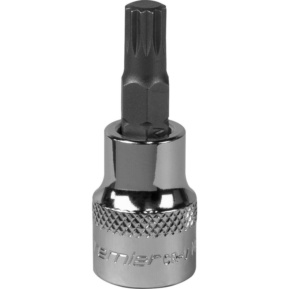 New Loops M9 Forged Spline Socket Bit - 3/8" Square Drive - Chrome Vanadium Wrench Socket Spline-Fastener-Socket-Wrench-Drive-Garage-Inch Size 3
