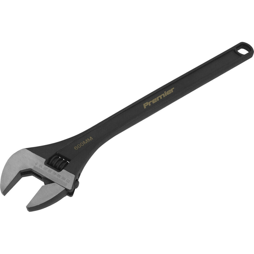 Loops 600Mm Adjustable Drop Forged Steel Wrench - 60Mm Offset Jaws Metric Calibration