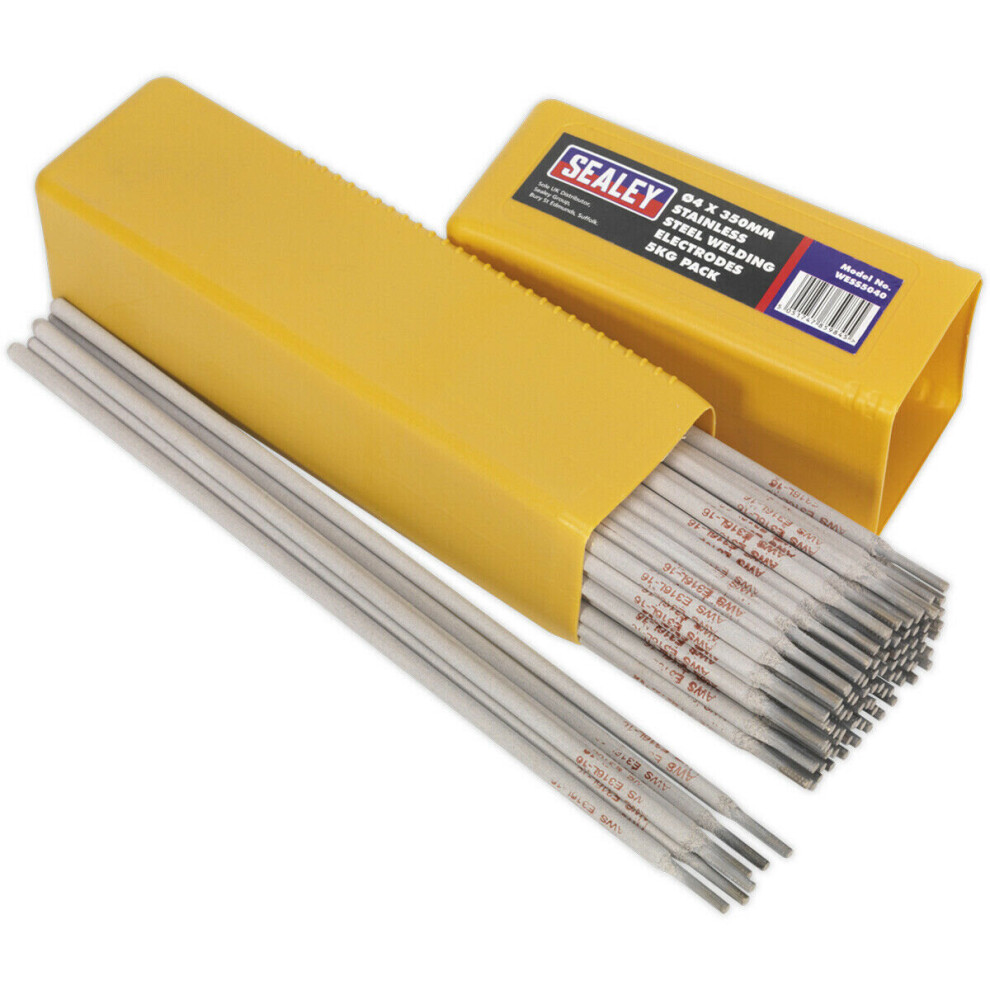 5kg PACK - Stainless Steel Welding Electrodes - 4 x 350mm - 135A Currents