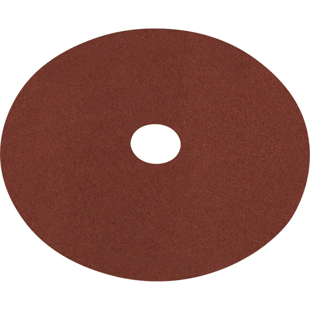 25 Pack 100Mm Fibre Backed Sanding Discs - 60 Grit Aluminium Oxide Round Sheet 5056581950208