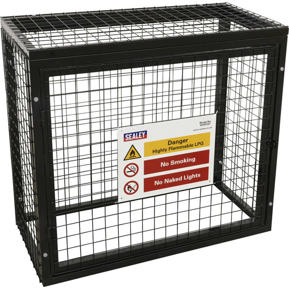 Gas Cylinder Storage Cage - 2x 47KG Cylinders - Outdoor Butane / Propane Safety