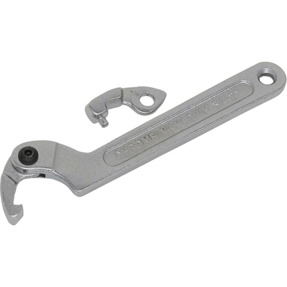 Loops 4 Pack Adjustable C Spanner Set - 19-51Mm Hook & Pin Retaining Ring Hinged Arm