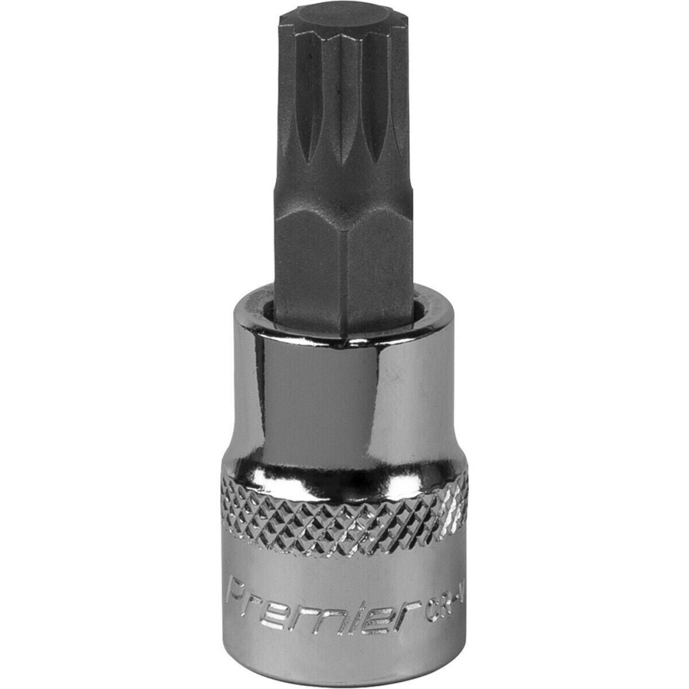 Loops M10 Forged Spline Socket Bit - 3/8" Square Drive - Chrome Vanadium Wrench Socket