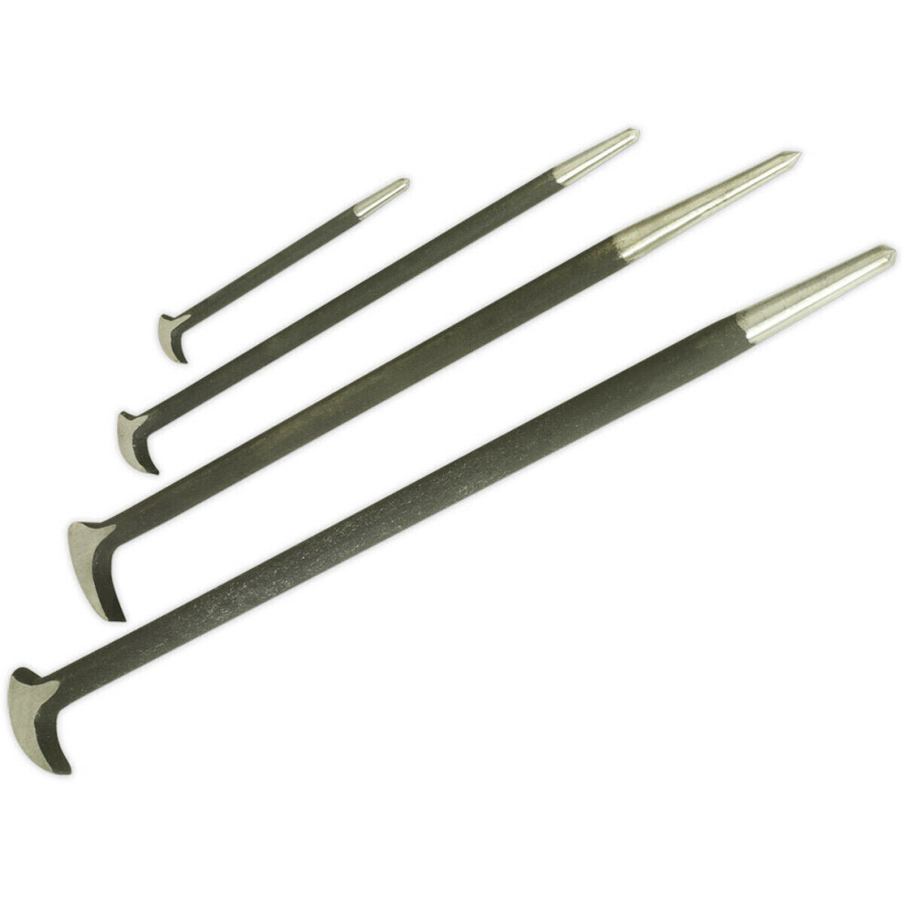 4 Piece Heel Bar Set - 150mm 300mm 410mm & 510mm - Drop Forged Steel Shafts