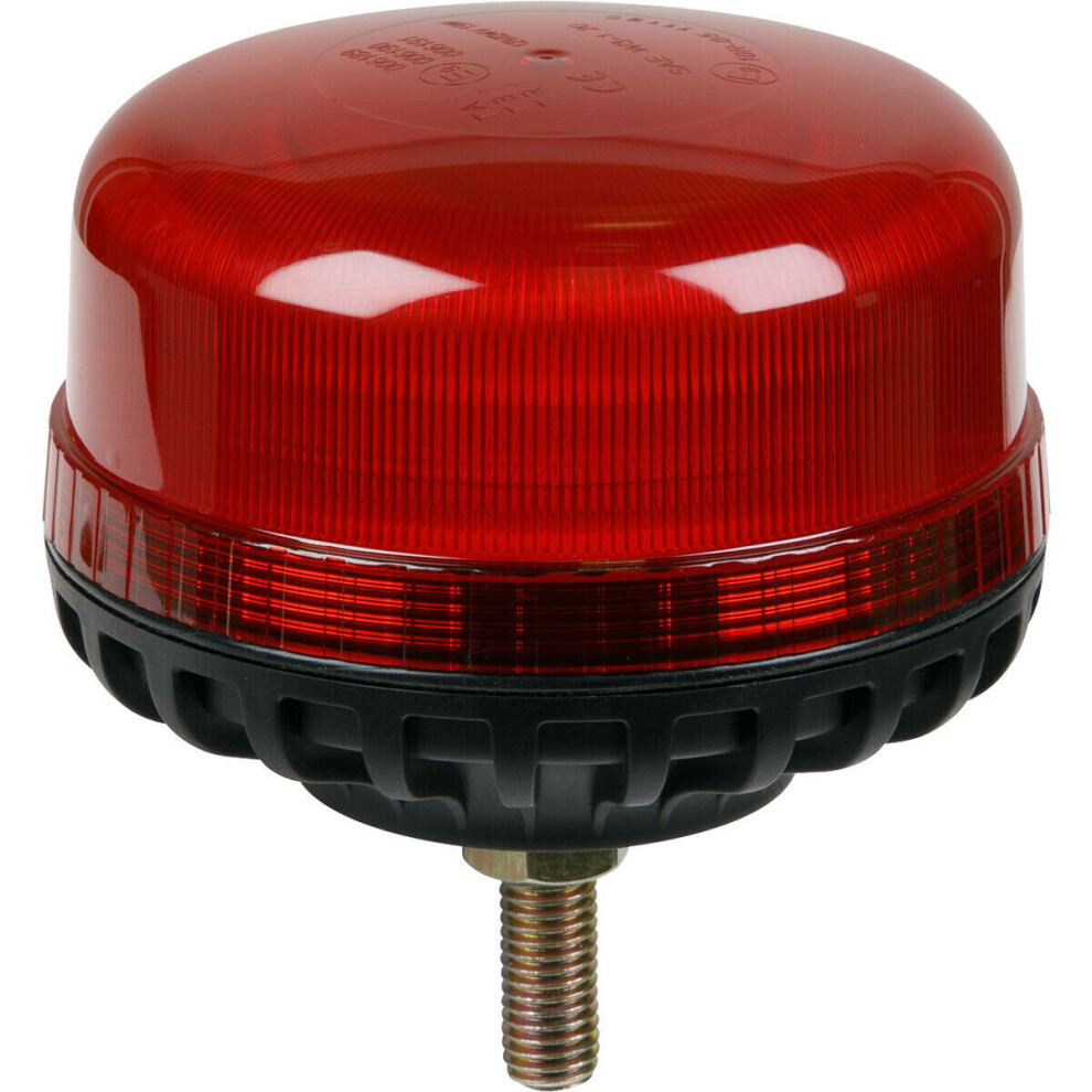 12V / 24V Fixed Led Rotating Beacon Light - 12Mm Threaded Fixing Bolt Red 5056581946843